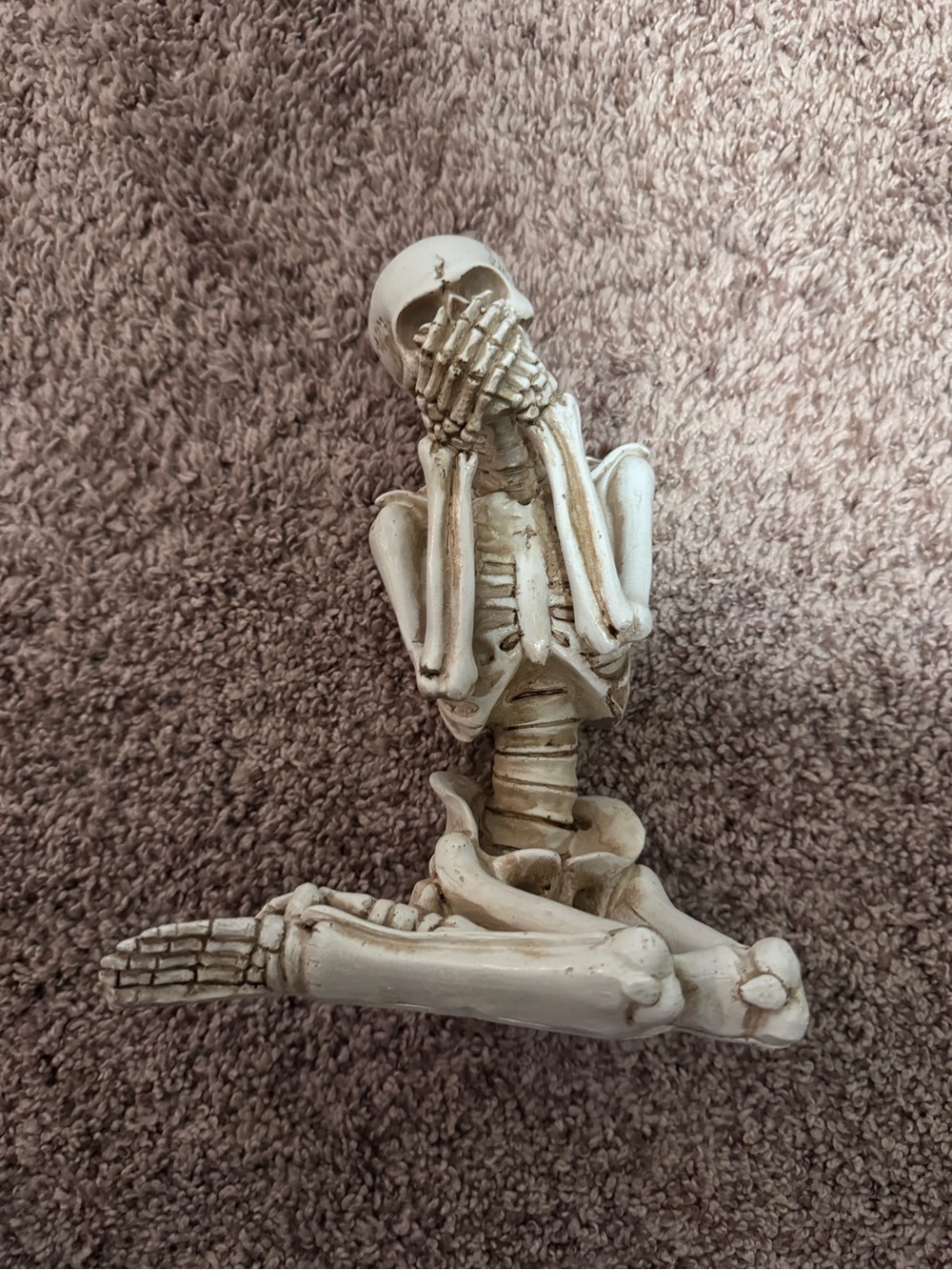 White Decorative Skeleton Figurine - Home Art Accent